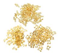 NIYANGLE 150 pièces Remplisseurs Résine Métallique Notes de Musique Dorées pour Artisanat DIY Bijoux Nail Art Accessoires Résine Époxy