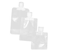 NIYANGLE 15pièces Sachets Souples Vides Rechargeables Format Voyage Pour Lotion Shampoing Gel Douche Fermeture Hermétique