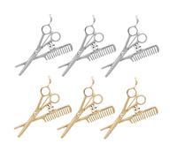 NIYANGLE 16 Pièces Barber Brooch Set Creative Alloy Hairdressing Tools Pins For Clothing Corsage Décor And Mix Fashion Accessory For Barbers And Stylists
