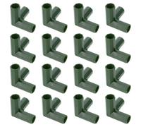 NIYANGLE 16 Pièces Connecteur de Serrage en PP Vert, Lot de Deux | Angle Droit et Jonction à Trois ou Quatre Voies, Robuste, Simple à Poser, pour Structures Variées