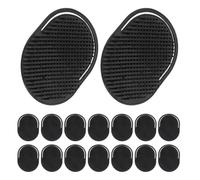 NIYANGLE 16pièces Brosse à Cheveux de Poche Multifonction Silicone Souple Brosse Massante pour Chevelu et Gommage pour Cheveux Secs et Mouillés Massage Doux pour Hommes et Femmes Noir