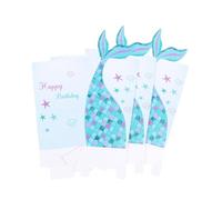 NIYANGLE 18 Boîtes à Popcorn en Papier Bleu Motif Queue pour Fêtes D'anniversaire Garçon, Résistance Compression, pour Soirées Cinéma et Goûters