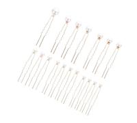 NIYANGLE 18pièces Bâtonnet à Cheveux de Mariée Perlé Épingle à Cheveux de Demoiselle Honneur pour Cortège Nuptial Accessoire Mariage Féminin