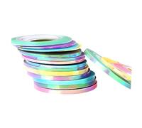 NIYANGLE 18rouleaux Ruban Adhésif Brillant Pour Ongles Rubans Adhésifs Pour Nail Art Autocollant Pour Ongles Lot Et Mélangées