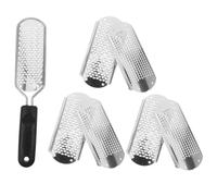 NIYANGLE 1ensemble Acier Inoxydable Réutilisable Râpe Professionnelle avec Lames à Gros et Petits Outil de Pédicure pour Enlever les Callosités Kit Complet pour Soins des Homme et Femme