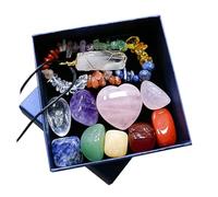 NIYANGLE 1ensemble Coffret De Pendentifs De Cristal Colorée De Pierres Énergétiques Pour Et Thérapie Du Chakra Pour Relaxation
