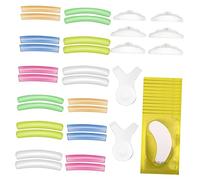 NIYANGLE 1ensemble Coussinets Silicone Pour Rehaussement De Kit De Permanente à Avec Accessoires De Patchs Arc-ciel Brossettes De Patchs Dorés Pour Salon De Beauté Et Usage Personnel