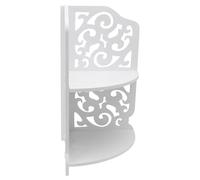 NIYANGLE 1pièce Étagère Salle de Bain Blanche à Deux Niveaux Rangement sous Évier Étanche et Stable Étagère Modulable pour Placard et Buanderie