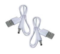 NIYANGLE 2 Câbles Chargeur USB vers Dc 3,5 X 1,35 MM Protection Surtension et Surintensité, Adaptateurs de Chargeur Universels pour Lampes, Ventilateurs et Tablettes