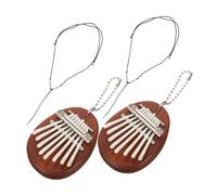 NIYANGLE 2 ensembles Kalimba Notes Bois de Sapele Piano à Pouce Portable Forme Goutte Eau Instrument Musique Doigt Mini pour Débutants et Musiciens Avancés Set