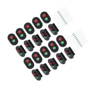 NIYANGLE 2 Ensembles Miniature Traffic Signal Models for Table DIY Materials Realistic Road Lamp Decor with Lights Resistors and Stainless Steel Accessories for Micro Landscape