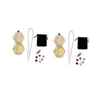 NIYANGLE 2 Ensembles Pendentif de Chakra Naturel de Irréguliers pour Décoration Intérieure Yoga un Coffret Élégant