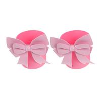 NIYANGLE 2 Pièces Bac à Fleurs en Plastique Rose Nœud Papillon Décoratif, Seau Cylindrique Polyvalent pour Bouquet, pour Événements D'anniversaire et Maintien de Fraîcheur