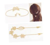 NIYANGLE 2 Pièces Bandeau Élégant avec Chaîne Métallique et Clips et Filles Design Unique Détails de Frange de Chaîne