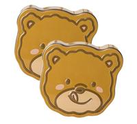 NIYANGLE 2 pièces Boîte à Cookies Ours Métallique Boîte Cadeaux Biscuit Rangement Pratique pour Bonbons et Confiseries Coffret Cadeau Festif et Réutilisable