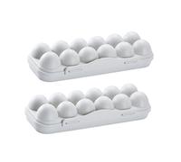 NIYANGLE 2 Pièces Boîte De Rangement Conteneurs En Plastique Plateau En Plastique Plateau D'oeufs Plateau De Nourriture Oeufs Farcis Porte-oeuf Diable Avec Couverture Voyage Réfrigérateur