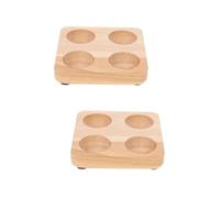 NIYANGLE 2 Pièces boîte de stockage d'oeufs coquetier pour réfrigérateur récipient de stockage d'oeufs pour réfrigérateur plateau en bois œufs porte-oeufs pour réfrigérateur stand d'oeufs