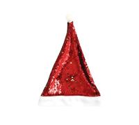 NIYANGLE 2 Pièces Bonnet de Noël à Paillettes Rouge, Chapeau Festif | Tissu et Sequins, Taille Adaptée à Plupart des Têtes, pour Écoles, Photobooth, Extérieur