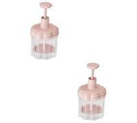 NIYANGLE 2 Pièces Bouteille Moussante pour Visage Compacte et Mousseur Manuel Pratique pour Bain et Voyage Design Simple Transparent
