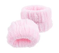 NIYANGLE 2 Pièces Bracelets-serviettes Pour Laver Le Visage Flanelle Accessoires De Toilette Bandeau Maquillage Bandeau Sport Bain