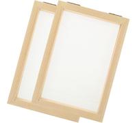 NIYANGLE 2 pièces Cadre DIY Fabrication Papier Bois Kit Artisanal Éducatif pour Garçon Fille Écran Stable pour Création Manuelle et Sensibilisation Environnementale