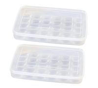 NIYANGLE 2 Pièces Carton D'oeufs Bac à Oeufs Compartiment Cartons D'oeufs Plateaux D'oeufs De Réfrigérateur Plateau De Stockage D'oeufs Plastique Avec Couverture Casier à Oeufs