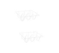 NIYANGLE 2 Pièces Casier à Oeufs En Fer Coquetier Empilable Pour Réfrigérateur Porte-oeufs En Fil De Fer Organisateur D'oeufs De Réfrigérateur Étagère De Rangement Ménage Blanche