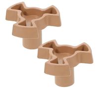 NIYANGLE 2 Pièces Coupleur de Plateau Tournant en Plastique Khaki pour Micro-ondes, Support Pratique et Fonctionnel Guide et Arbre de Rotation Fiable