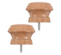 NIYANGLE 2 Pièces Embout de Tringle à Rideaux en Bois pour Tige 28mm