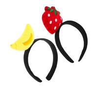 NIYANGLE 2 Pièces Headbands Fruits Cartoon Food Theme Photo Props Live Streaming Party Accessories