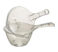 NIYANGLE 2 pièces Louche à Eau Épaisse avec Long Manche et Bec Verseur Accessoire Polyvalent pour Cuisine et Salle de Bain Rangement Facile Suspendu Lot Gris