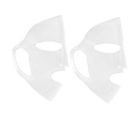 NIYANGLE 2 pièces Masque Visage Silicone Panda Réutilisable Couverture Évaporation Hydratante pour Soins Visage et Masque Nuit Durable pour Beauté et Maintien Humidité