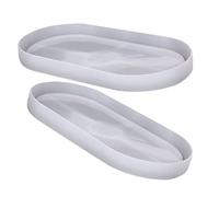 NIYANGLE 2 pièces Moule de Plateau Oval Silicone Résistant Haute Température pour DIY Bricolage Plateau de Rangement Multi-usage