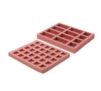 NIYANGLE 2 pièces Moule Silicone Mini Briques pour Maquettes Murales Moules Miniatures Réalistes pour Décoration Jardin Ciment Pavé et Construction Miniature