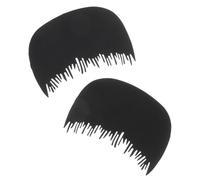 NIYANGLE 2 Pièces Peigne à fibre dense démêlant lignes de cheveux pour renforcement style Applicateur d'huile du cuir chevelu applicateur de peigne à huile brosse plate Plastique Noir