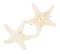 NIYANGLE 2 Pièces Pince à Cheveux Accessoire Élégant Étoile de Mer Naturelle Cinq Branches D'étoile Beige pour Cheveux de Filles et Femmes, pour Anniversaires et Réunions Entre Amis