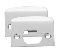 NIYANGLE 2 pièces Plaque de Renfort pour Porte Acier Inoxydable Cache-trou de Serrure Protection de Pêne pour Porte Intérieure Lot