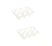 NIYANGLE 2 Pièces Plateau D'oeufs Casier à Oeufs Pour Réfrigérateur Bacs De Rangement Décoratifs Porte-oeufs En Métal Porte-oeufs En Fil De Fer Conteneur D'ornement Fil D'acier Squelette