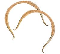 NIYANGLE 2 Pièces Poignée de Théière Vintage en Hêtre et Alliage de Cuivre Corde, Résistance Chaleur, Remplacement Pratique pour Bouilloire, Usage Personnel et Professionnel, Accessoire