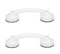 NIYANGLE 2 Pièces Poignées à Ventouse Blanches Renforcées, Adaptées Portes Vitrées, Fenêtres, Armoires et Réfrigérateurs, Fixation sans Perçage, Résistantes aux Variations de Température
