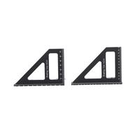 NIYANGLE 2 Pièces Règle de Mesure Échelles Impériales et Métriques en Alliage D'aluminium Noir Multi-angle Design Portable pour Professionnels et Rénovation à Domicile à Domicile