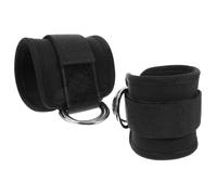 NIYANGLE 2 Pièces Sangle de Cheville pour Machine à Câble, Bracelet de Cheville D'entraînement, Noir, PP, Nylon et Métal, Sécurise Le Poids, Facile à Porter, pour Hommes et Femmes,