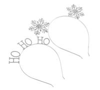 NIYANGLE 2 Pièces Serre-tête Décoratif En Forme De Cristal De Neige Pour Noël Lot D’accessoires De Cheveux Pour Décoration De Fête Et Cadeau De Noël