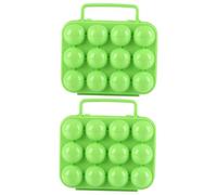 NIYANGLE 2 Pièces Une Demi-douzaine De Cartons D'oeufs Porteur Doeufs Support Portable Pour 6 Œufs Carton Doeufs Réutilisable Boite De Rangement Antichoc Coquetier Avec Couverture Boîte