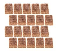 NIYANGLE 20 Pièces Briques Allume-feu Charbon Marron en Pin et Cire | Brûlage Solide, Usage Maison et Barbecue, Lot Pratique pour Cheminée et Grill