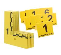 NIYANGLE 20 Pièces Marqueurs de Preuves et Numérotation Séquentielle avec Échelle de Mesure Forme en V ou L en Plastique Jaunes Surface Réfléchissante Lisibilité Toutes Conditions,