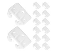 NIYANGLE 20 Pièces Supports de Guides de Tiroir Plastique Montage Inférieur Crabiformes Accessoires de Remplacement pour Commode Armoires et Meubles Blanc Stabilité Renforcée