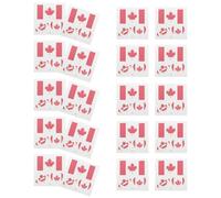 NIYANGLE 20 Pièces Tatouages Éphémères Drapeau Canada Texture Ultrafine et Film Pet pour Fêtes et Supporters Sportifs Confortables et Résistants à L'eau