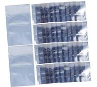 NIYANGLE 200 Pièces Antistatique Sacs Poubelles Noirs Sacs De Liquides De Sécurité D'aéroport Bacs De Rangement avec Couvercles Petit Clair Joint sous Vide Filet Matériau Composite Grey