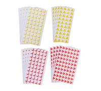 NIYANGLE 2000 Autocollants de Géolocalisation Colorés pour Cartes - Mini Drapeaux Triangulaires Jaunes et Rouges 15x15mm et 16x14mm - Marqueurs Adhésifs pour Repérage Scolaire